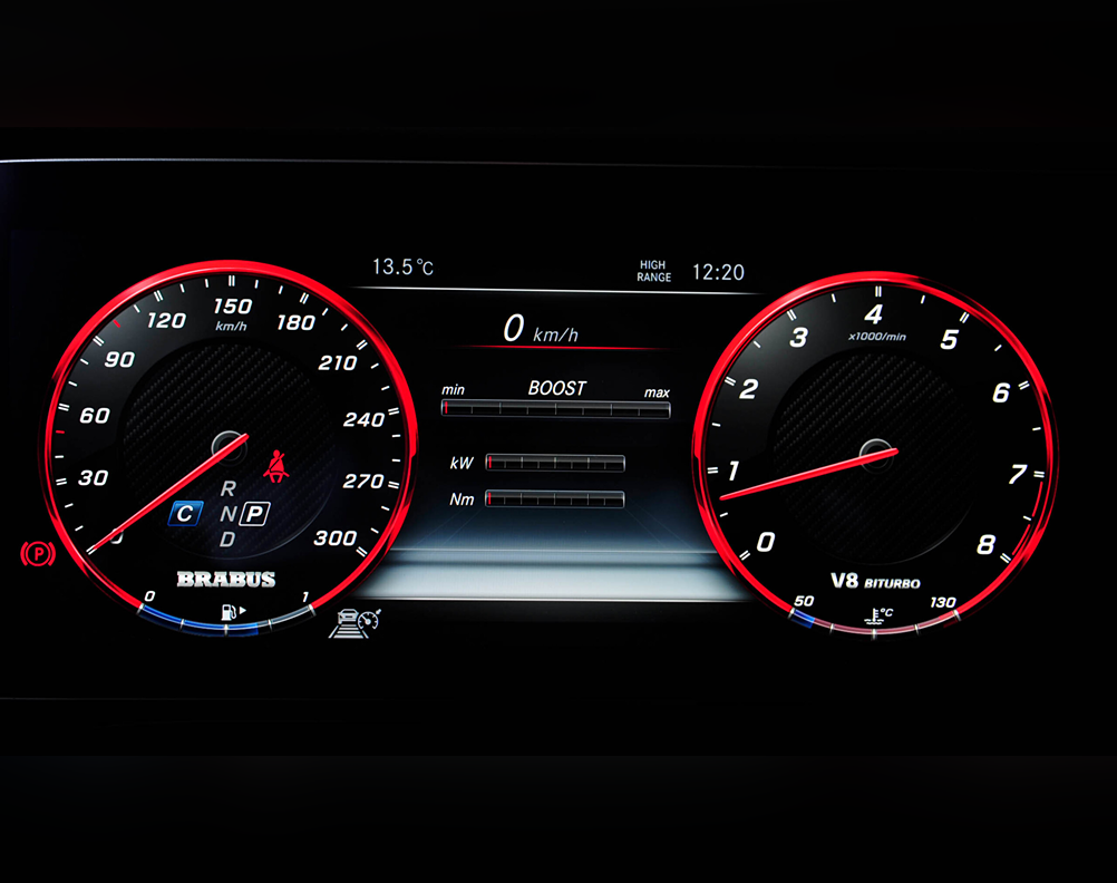 BRABUS speedometer 300 km/h for G 63 and G 500 (W 463 facelift)